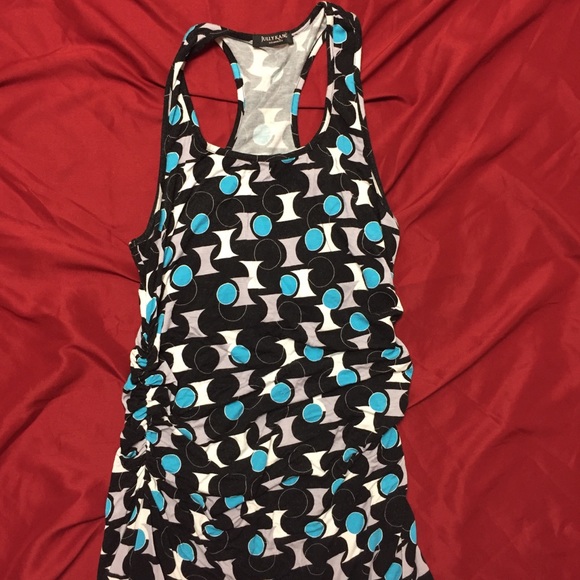Black and Blue Polka Dot Dress - Picture 2 of 4